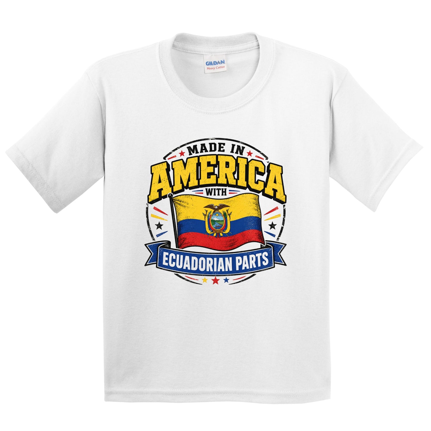 Made In America With Ecuadorian Parts Ecuador Flag Youth T-Shirt