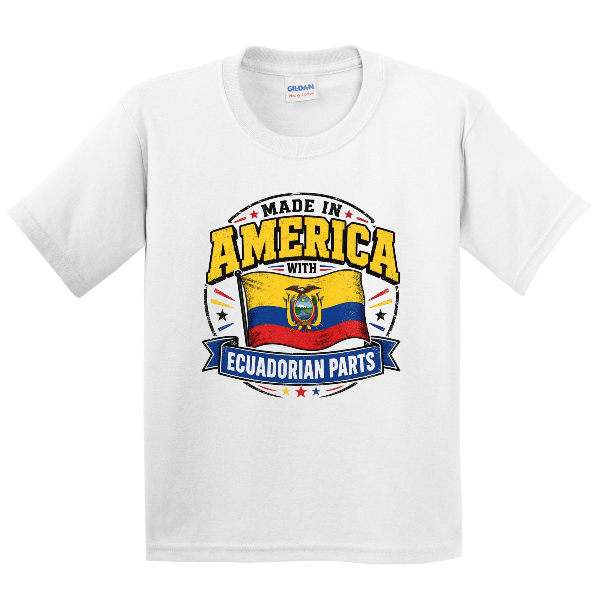 Made In America With Ecuadorian Parts Ecuador Flag Youth T-Shirt