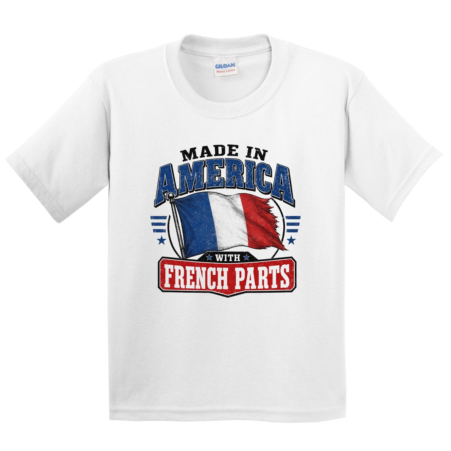 Made In America With French Parts Frane Flag Youth T-Shirt