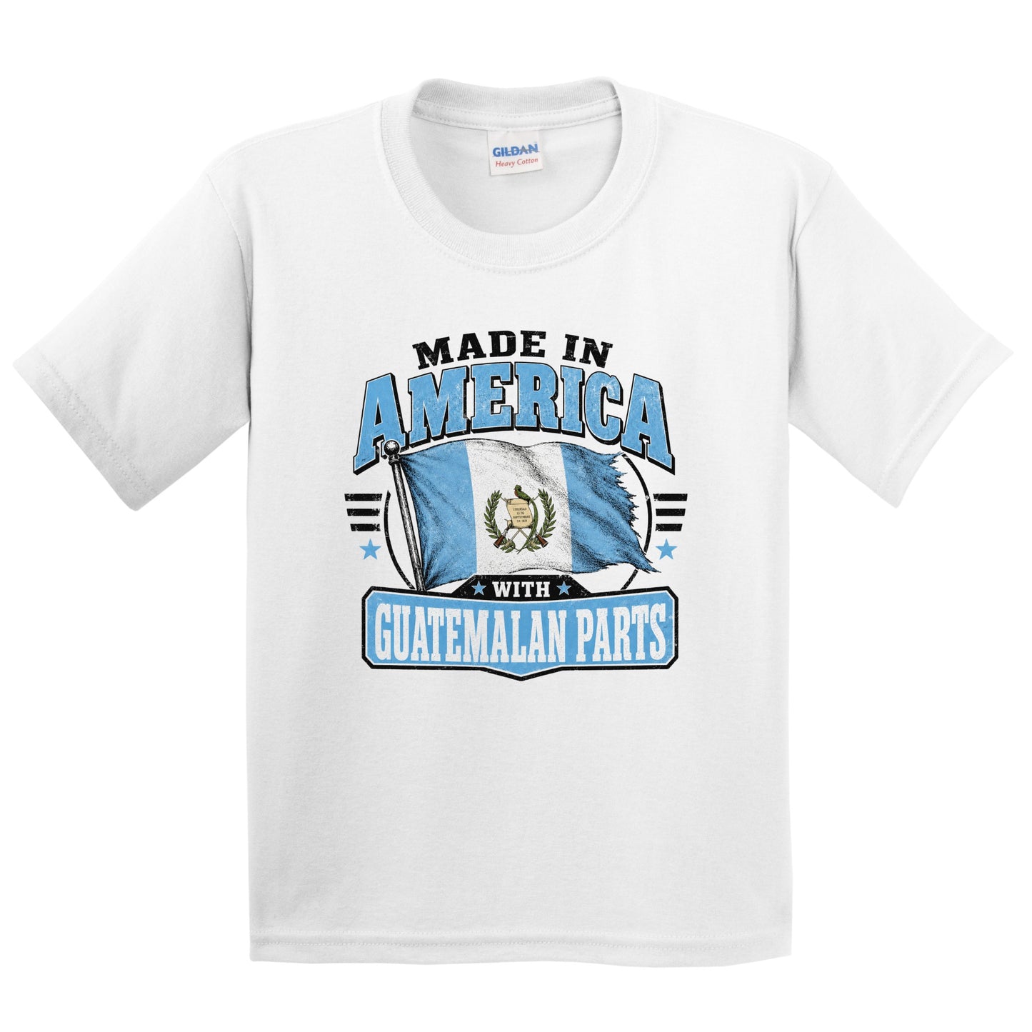 Made In America With Guatemala Parts Guatemalan Flag Youth T-Shirt