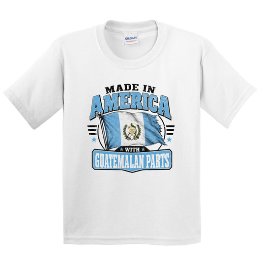 Made In America With Guatemala Parts Guatemalan Flag Youth T-Shirt