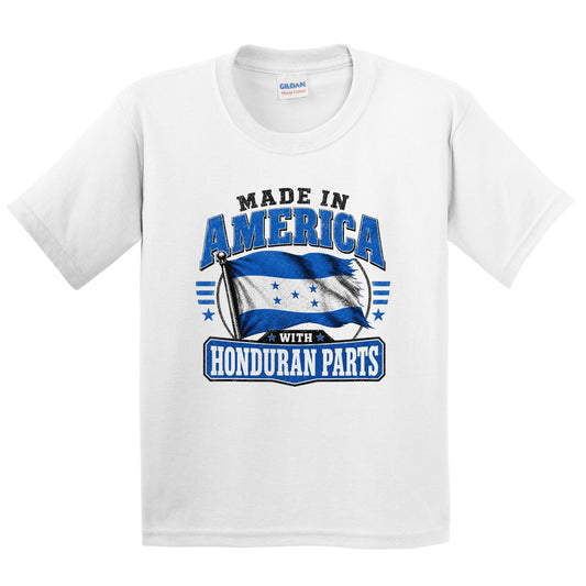 Made In America With Honduran Parts Honduras Flag Youth T-Shirt