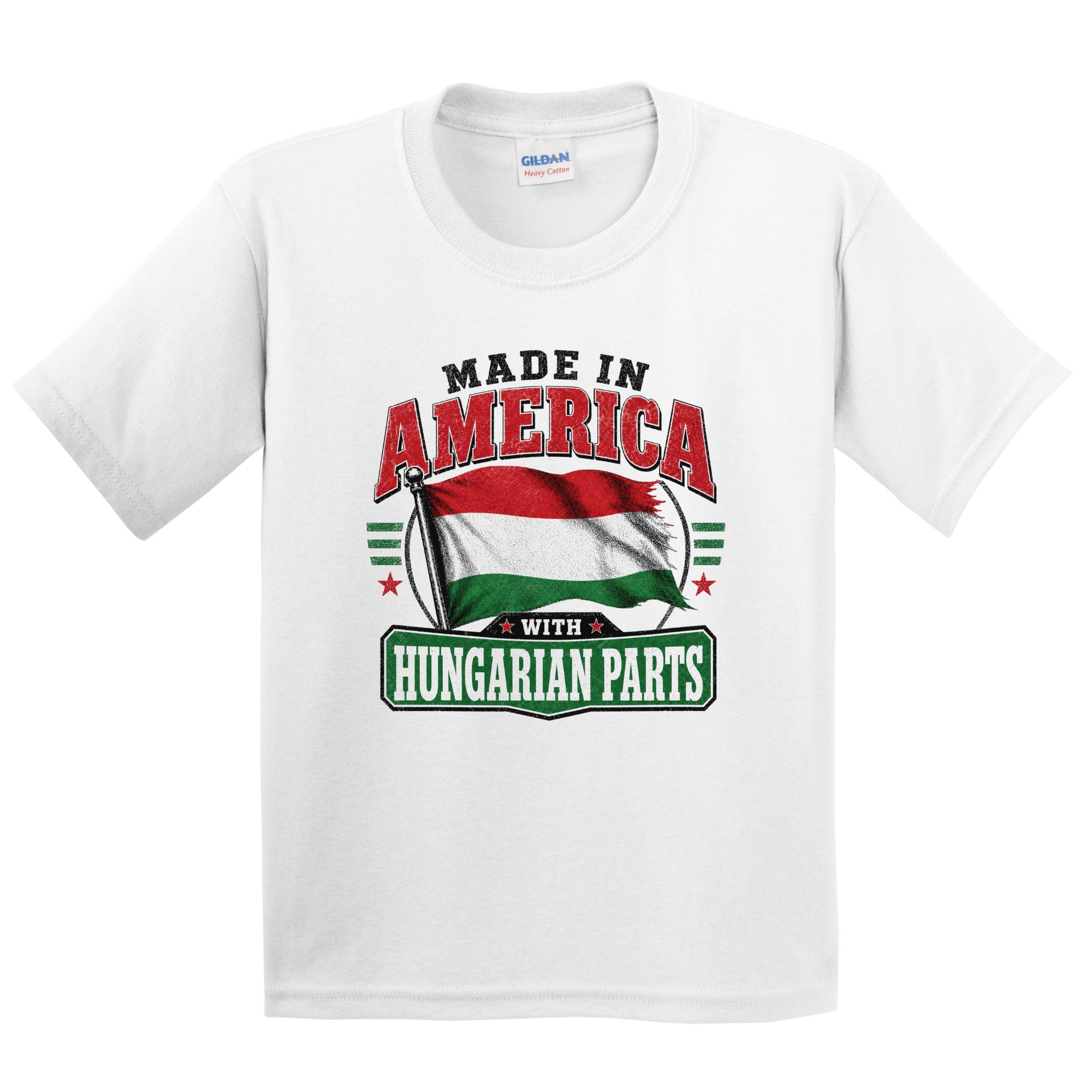Made In America With Hungarian Parts Hungary Flag Youth T-Shirt