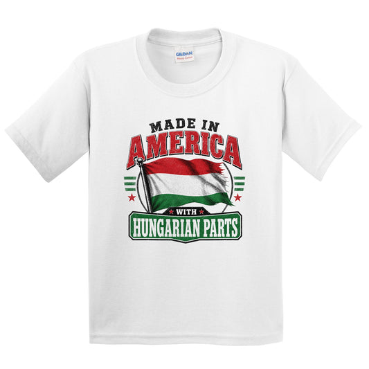 Made In America With Hungarian Parts Hungary Flag Youth T-Shirt