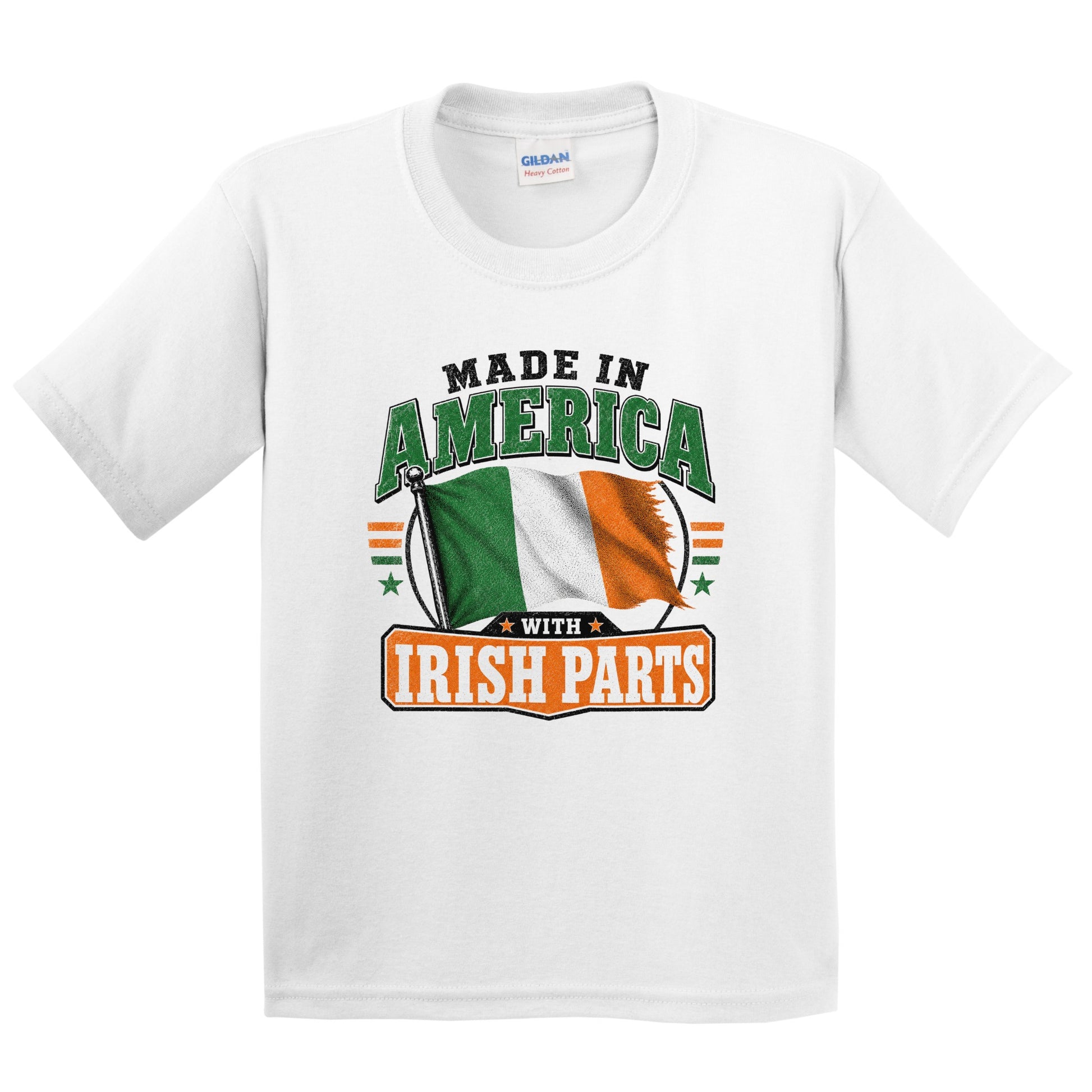 Made In America With Irish Parts Ireland Flag Youth T-Shirt