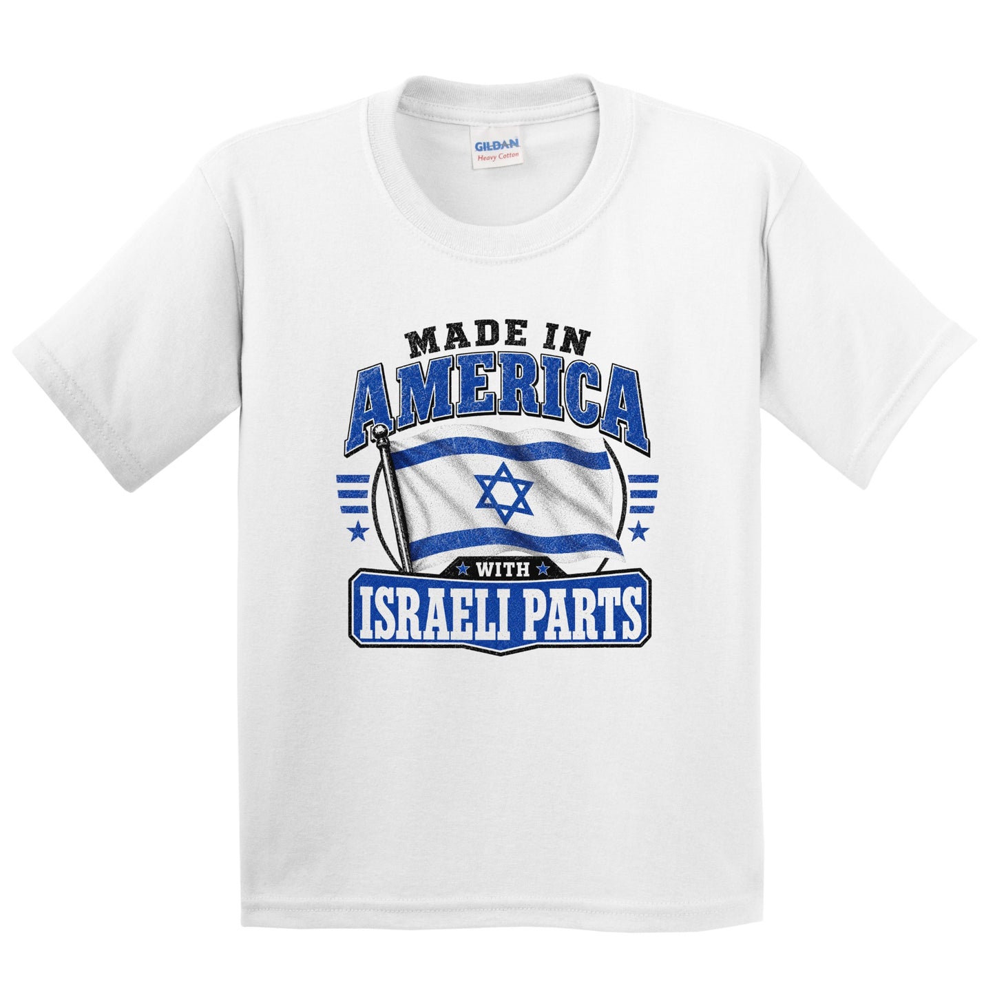 Made In America With Israeli Parts Israel Flag Youth T-Shirt