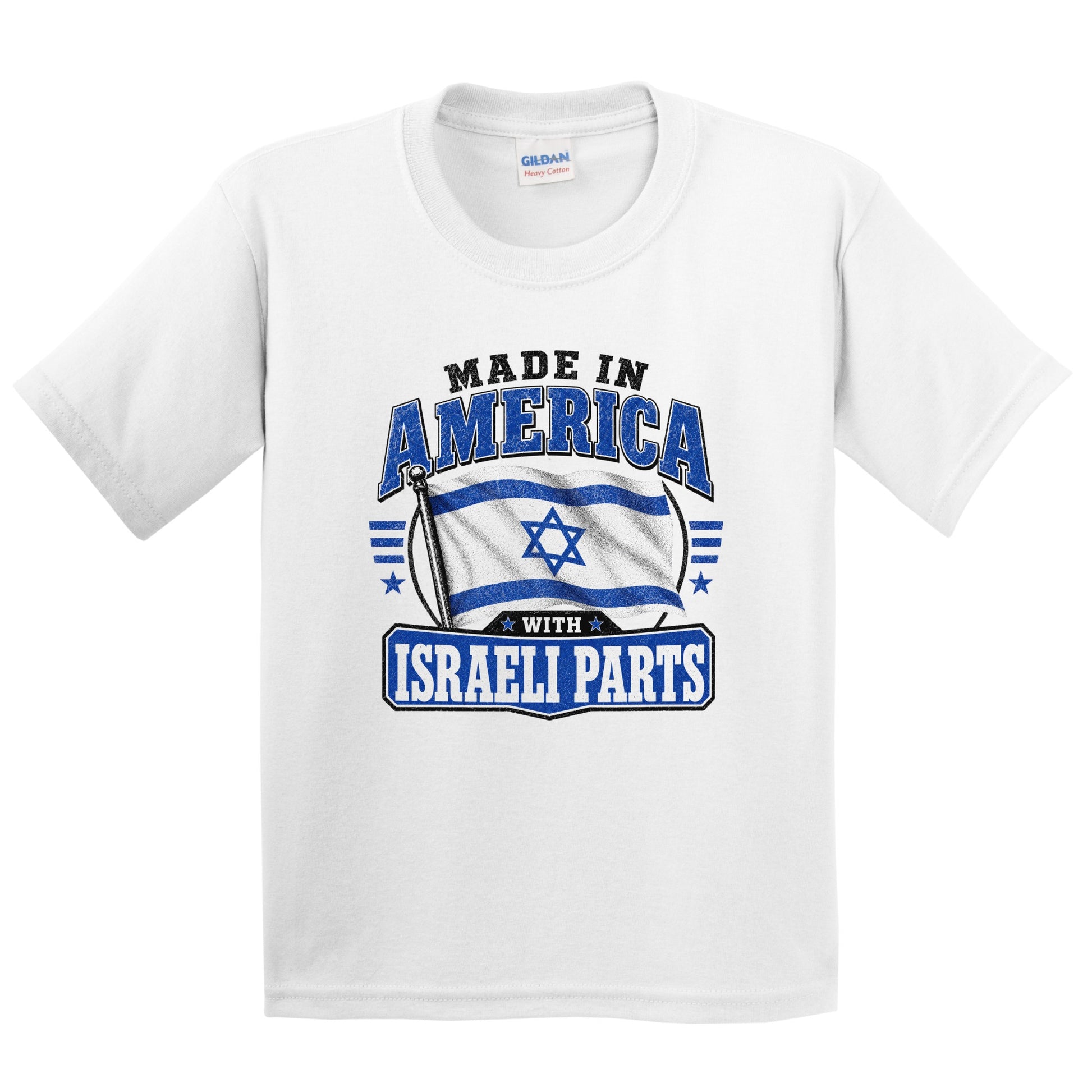Made In America With Israeli Parts Israel Flag Youth T-Shirt