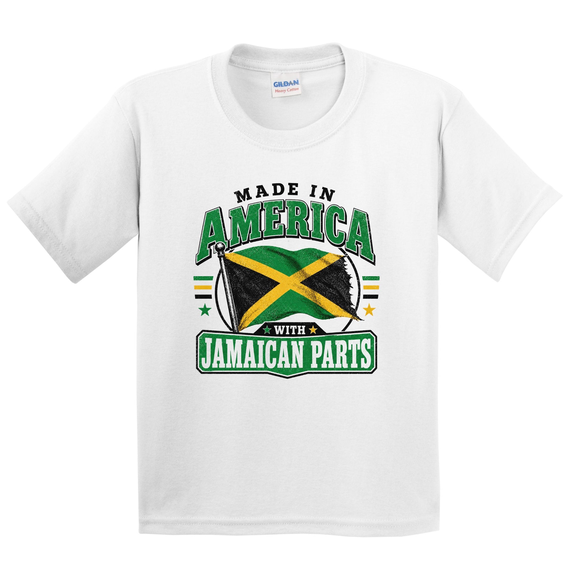 Made In America With Jamaican Parts Jamaica Flag Youth T-Shirt