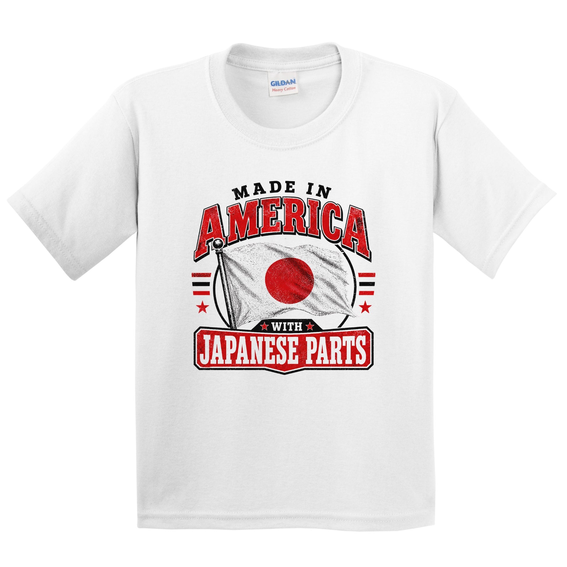 Made In America With Japanese Parts Japan Flag Youth T-Shirt