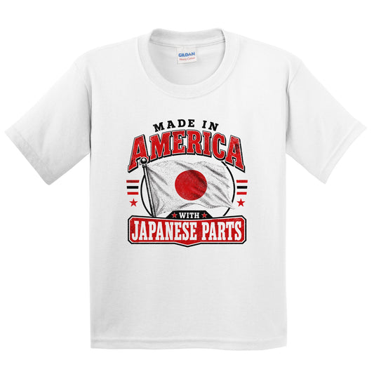 Made In America With Japanese Parts Japan Flag Youth T-Shirt