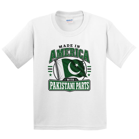 Made In America With Pakistani Parts Pakistan Flag Youth T-Shirt