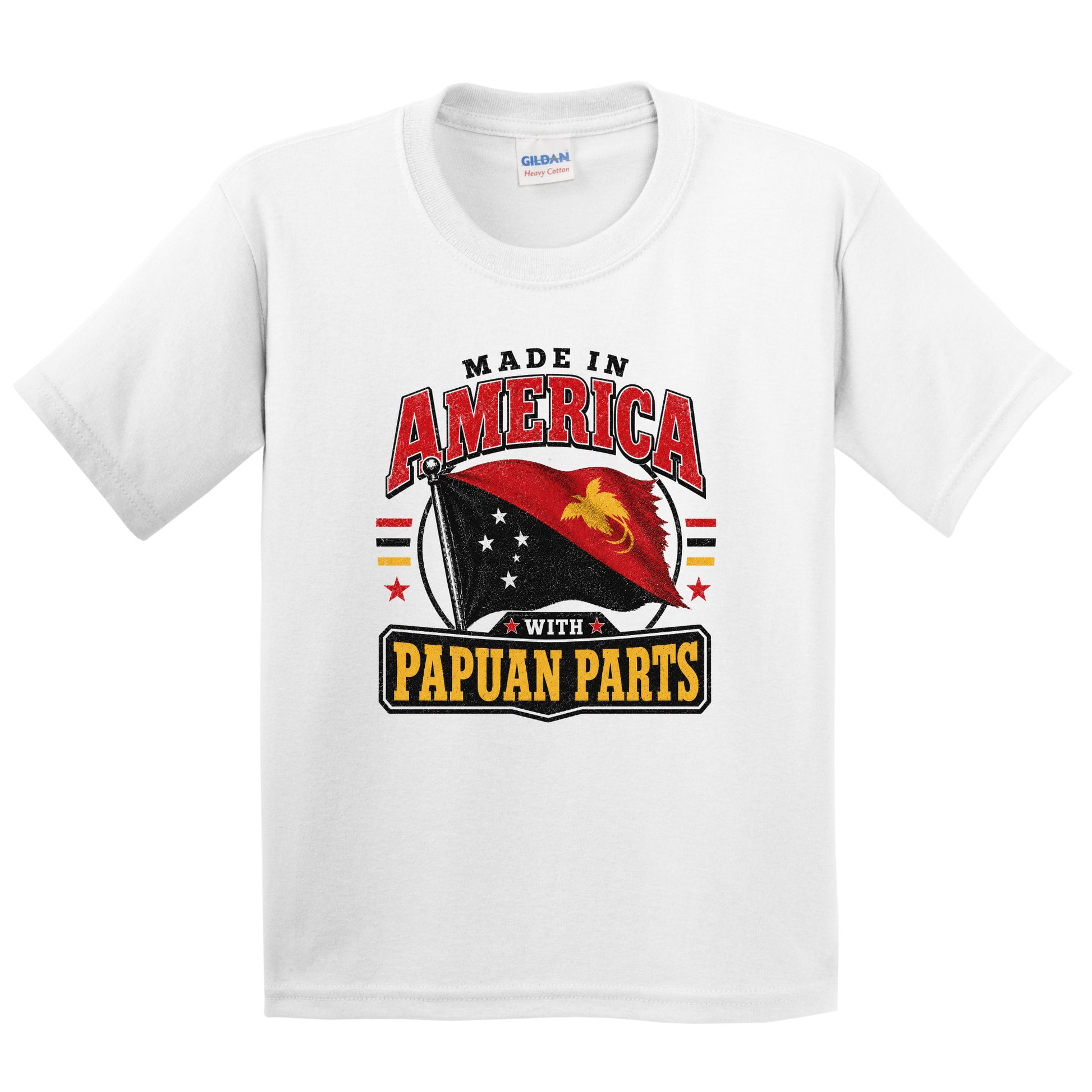 Made In America With Papuan Parts Papua New Guinea Flag Youth T-Shirt