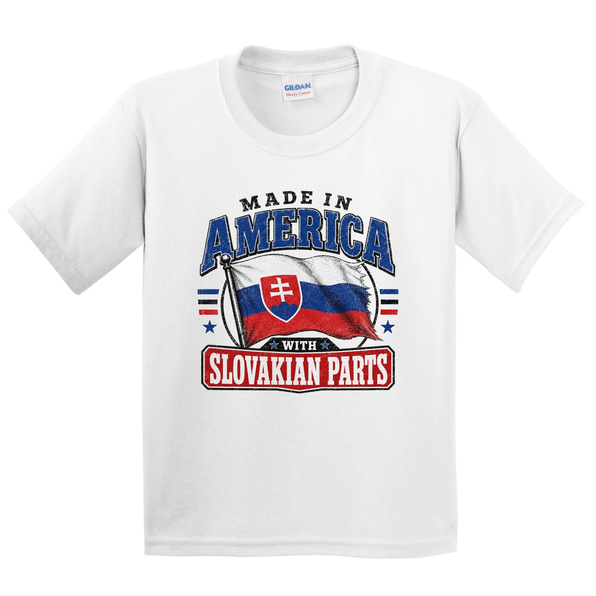 Made In America With Slovakian Parts Slovakia Flag Youth T-Shirt