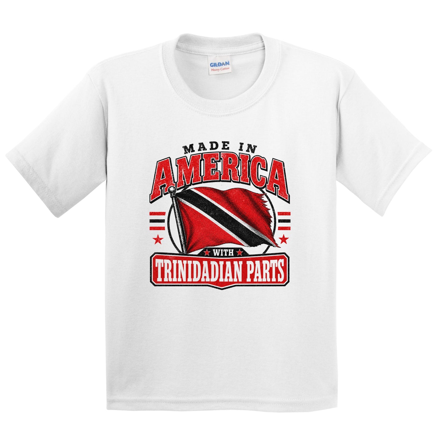 Made In America With Trinidadian Parts Trinidad and Tobago Flag Youth T-Shirt