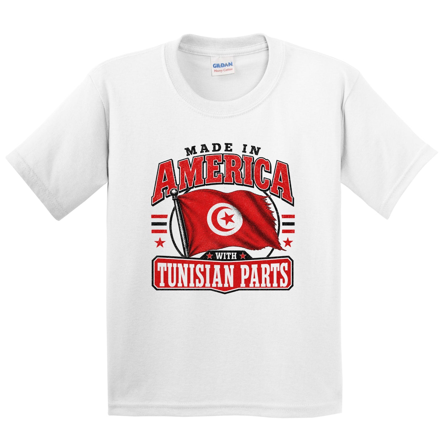 Made In America With Tunisian Parts Tunisia Flag Youth T-Shirt