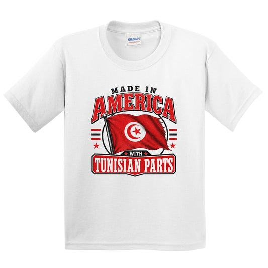 Made In America With Tunisian Parts Tunisia Flag Youth T-Shirt