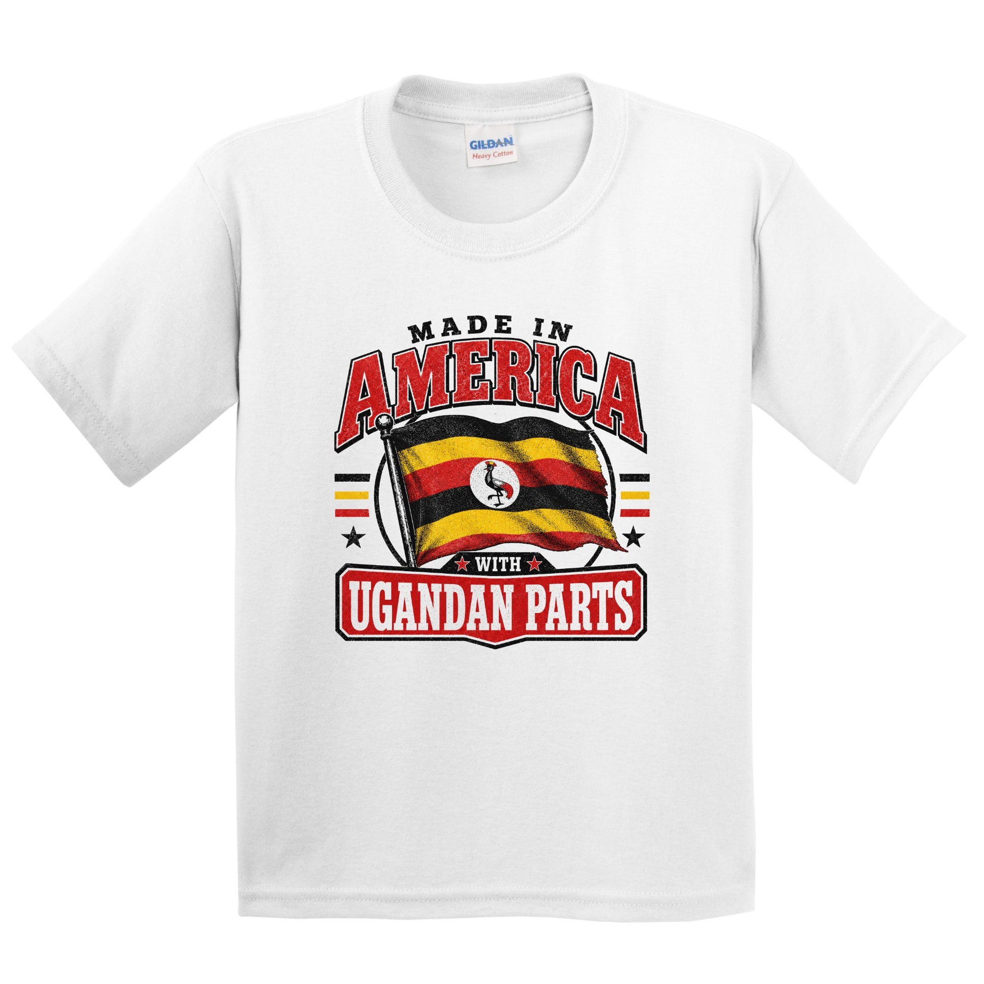 Made In America With Ugandan Parts Uganda Flag Youth T-Shirt