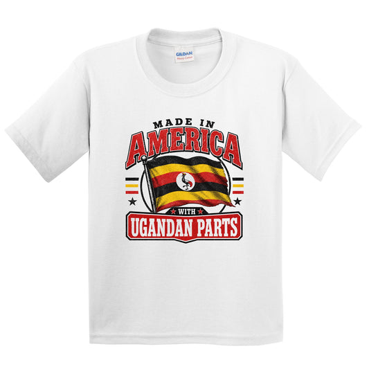 Made In America With Ugandan Parts Uganda Flag Youth T-Shirt