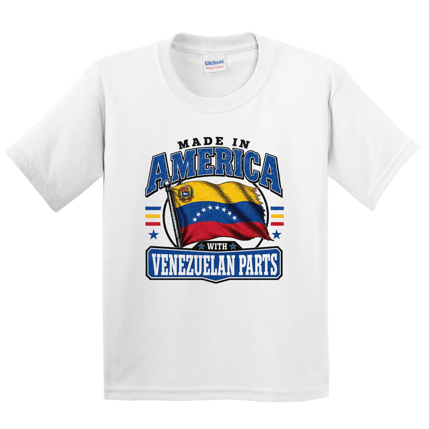Made In America With Venezuelan Parts Venezuela Flag Youth T-Shirt