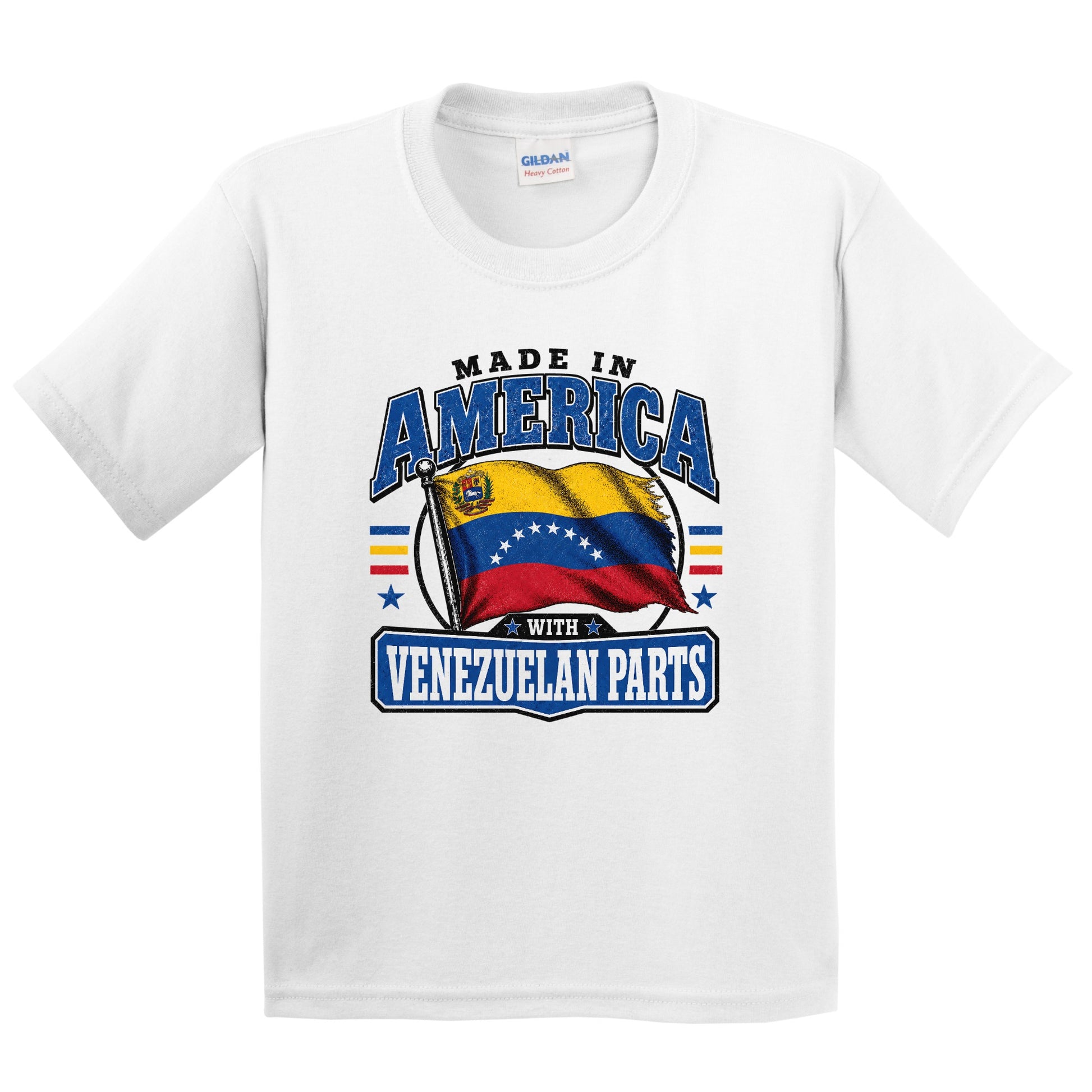 Made In America With Venezuelan Parts Venezuela Flag Youth T-Shirt