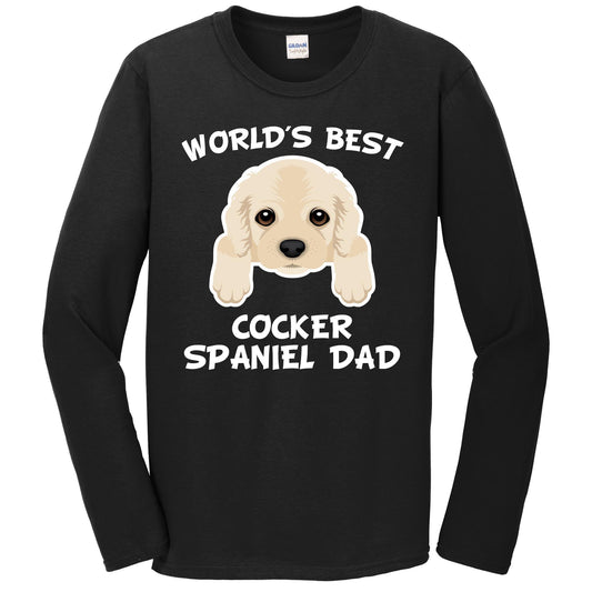 World's Best Cocker Spaniel Dad Dog Owner Long Sleeve T-Shirt