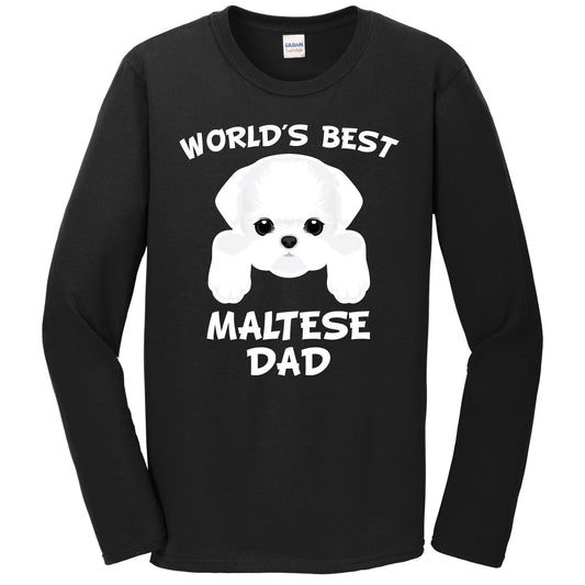 World's Best Maltese Dad Dog Owner Long Sleeve T-Shirt
