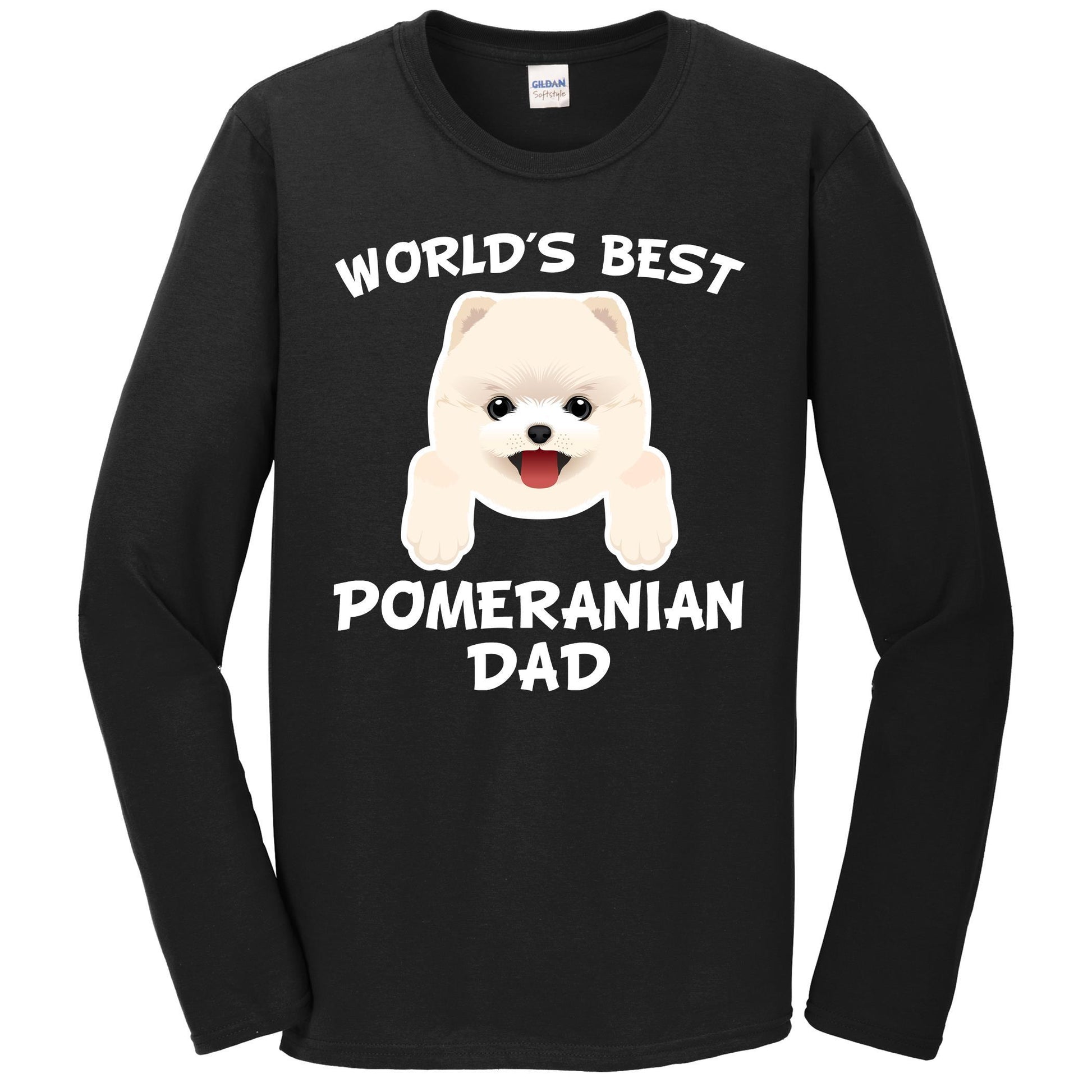 World's Best Pomeranian Dad Dog Owner Long Sleeve T-Shirt