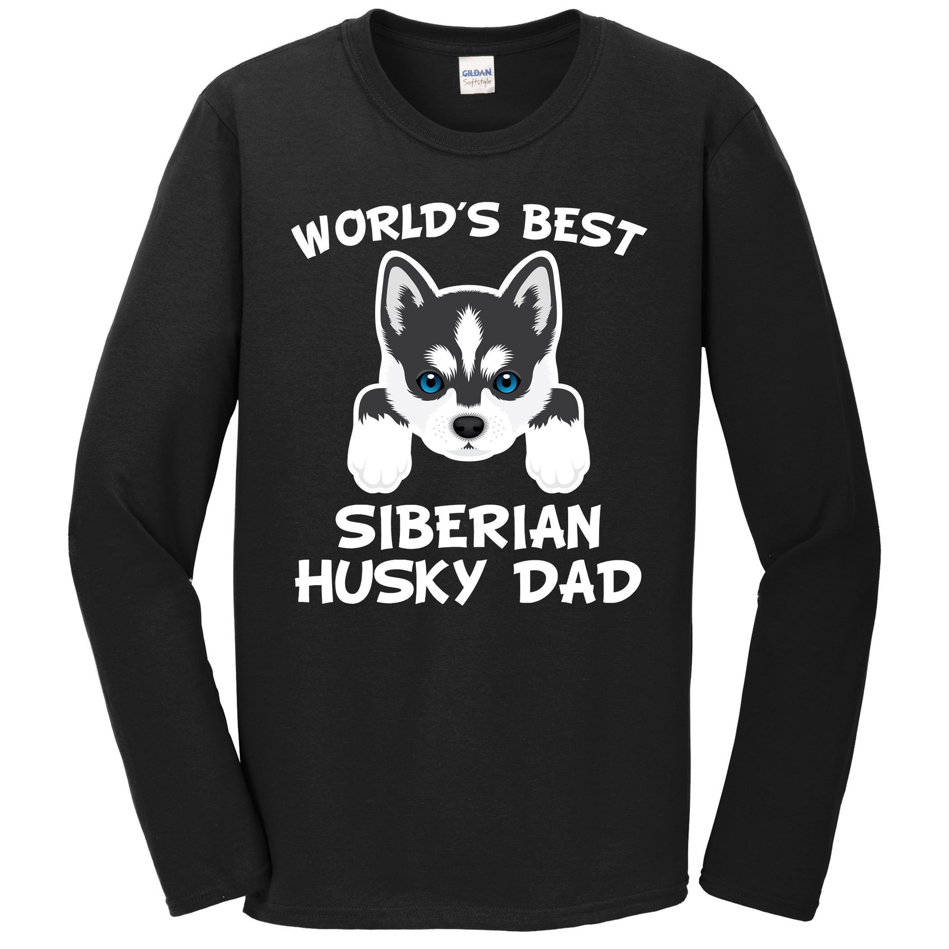 World's Best Siberian Husky Dad Dog Owner Long Sleeve T-Shirt