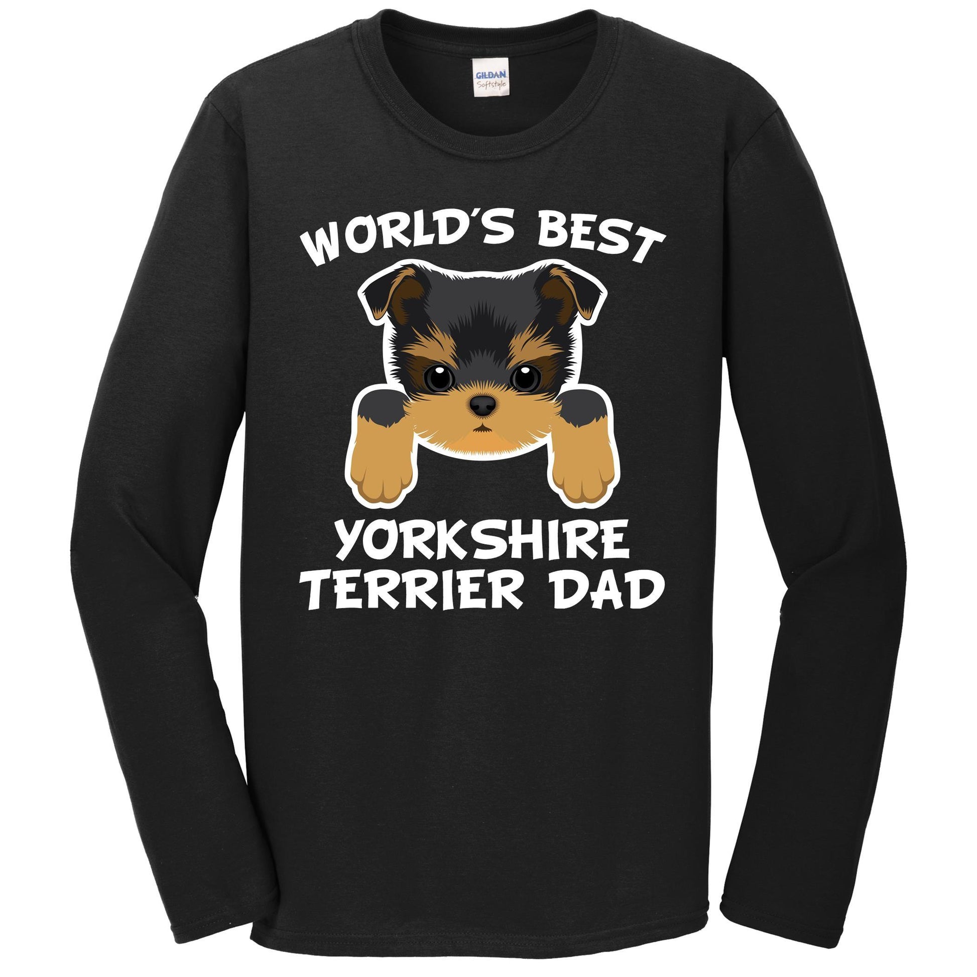 World's Best Yorkshire Terrier Dad Dog Owner Long Sleeve T-Shirt