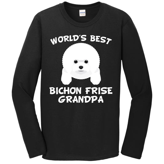 World's Best Bichon Frise Grandpa Dog Granddog Long Sleeve T-Shirt