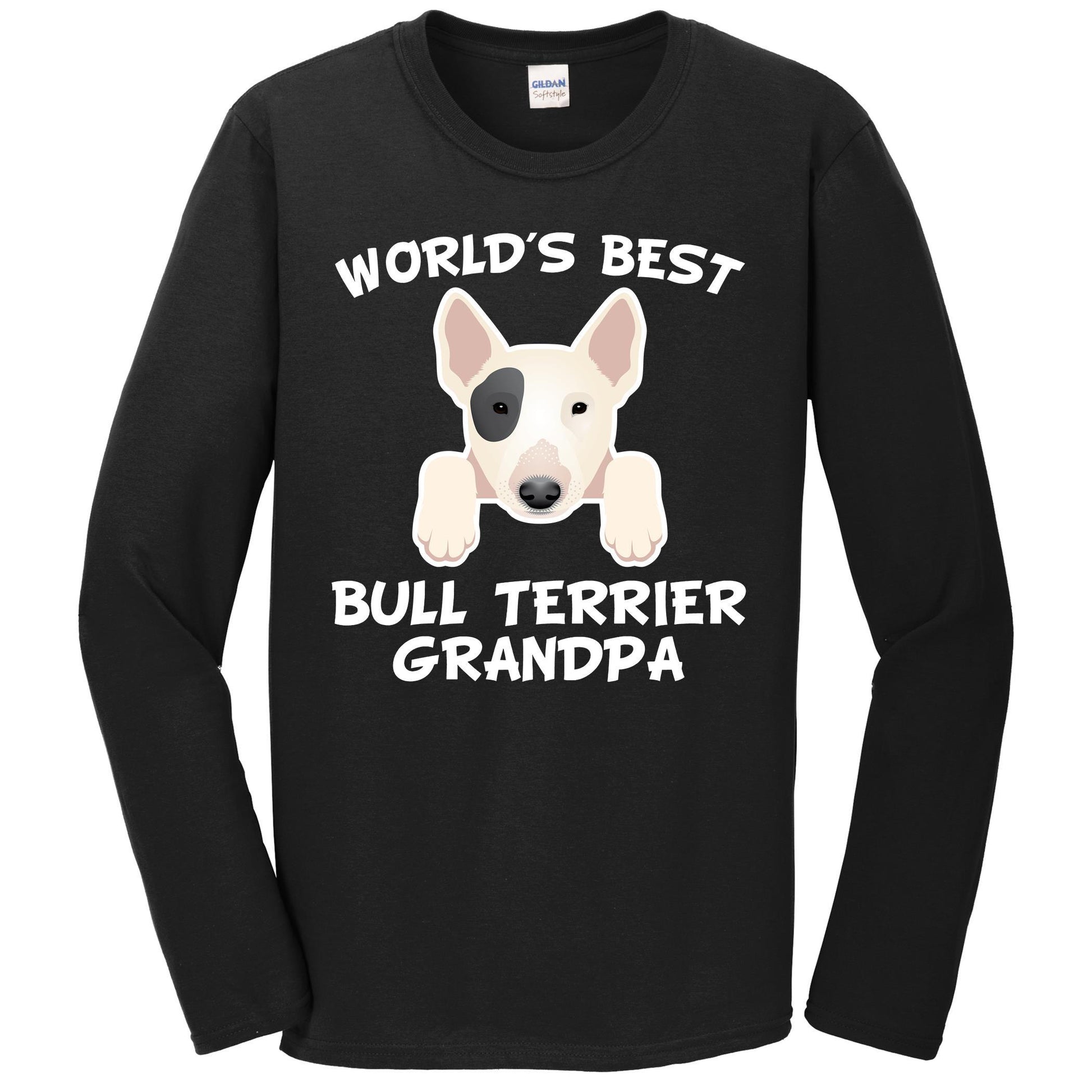 World's Best Bull Terrier Grandpa Dog Granddog Long Sleeve T-Shirt