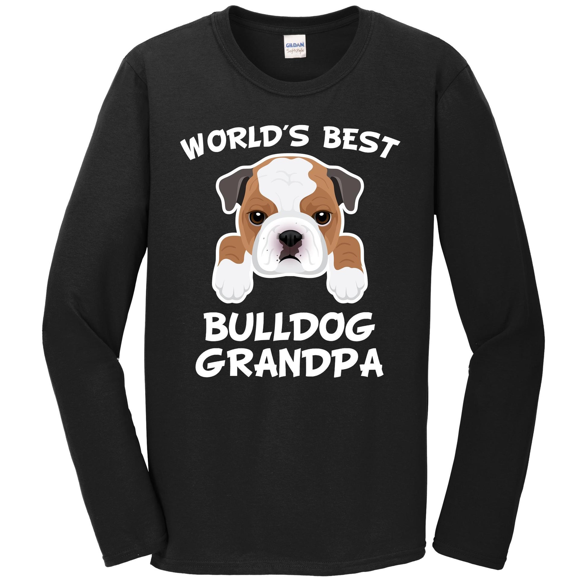 World's Best Bulldog Grandpa Dog Granddog Long Sleeve T-Shirt
