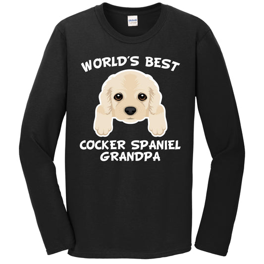 World's Best Cocker Spaniel Grandpa Dog Granddog Long Sleeve T-Shirt