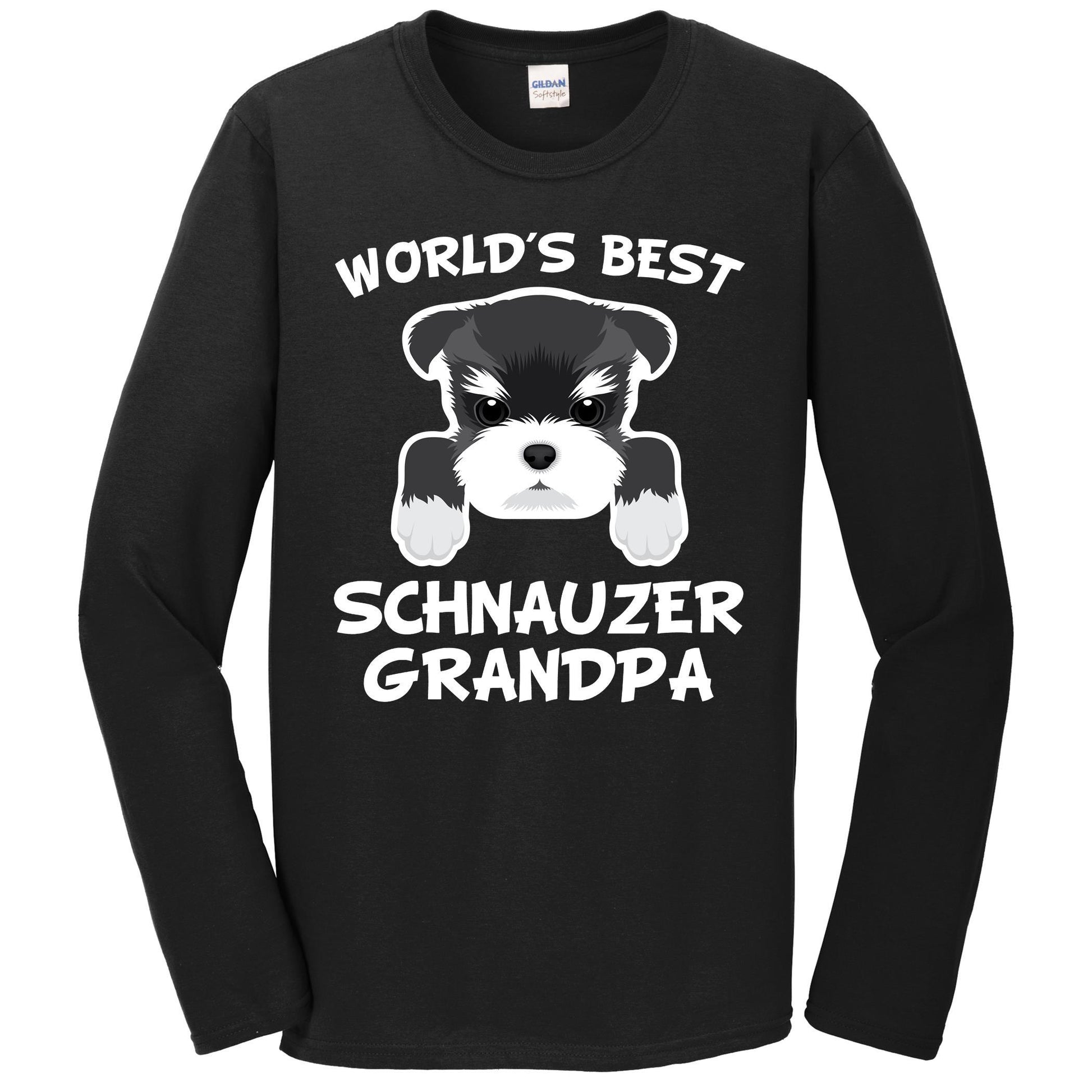 World's Best Schnauzer Grandpa Dog Granddog Long Sleeve T-Shirt