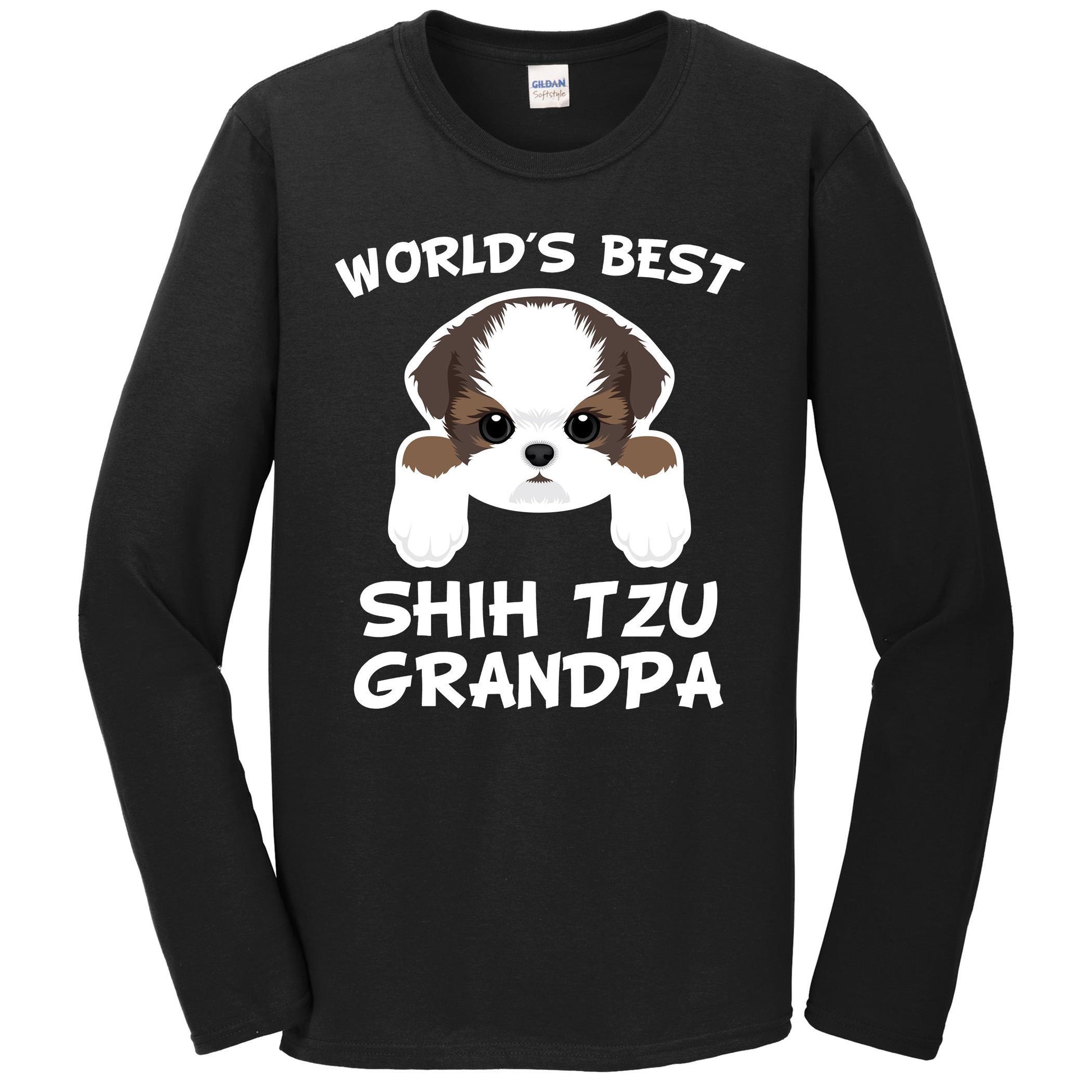 World's Best Shih Tzu Grandpa Dog Granddog Long Sleeve T-Shirt