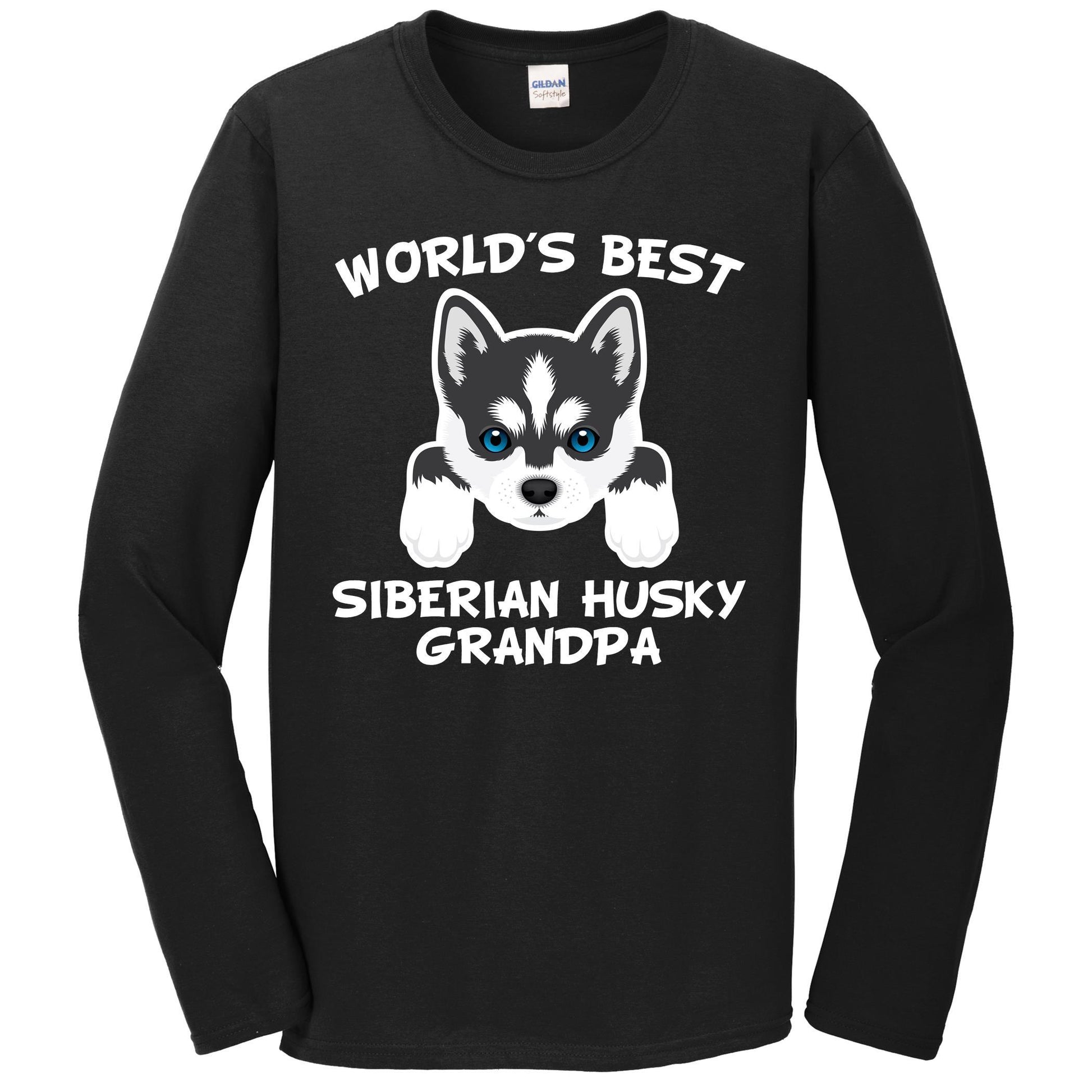 World's Best Siberian Husky Grandpa Dog Granddog Long Sleeve T-Shirt