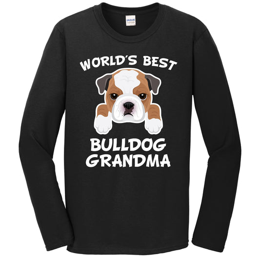 World's Best Bulldog Grandma Dog Granddog Long Sleeve T-Shirt