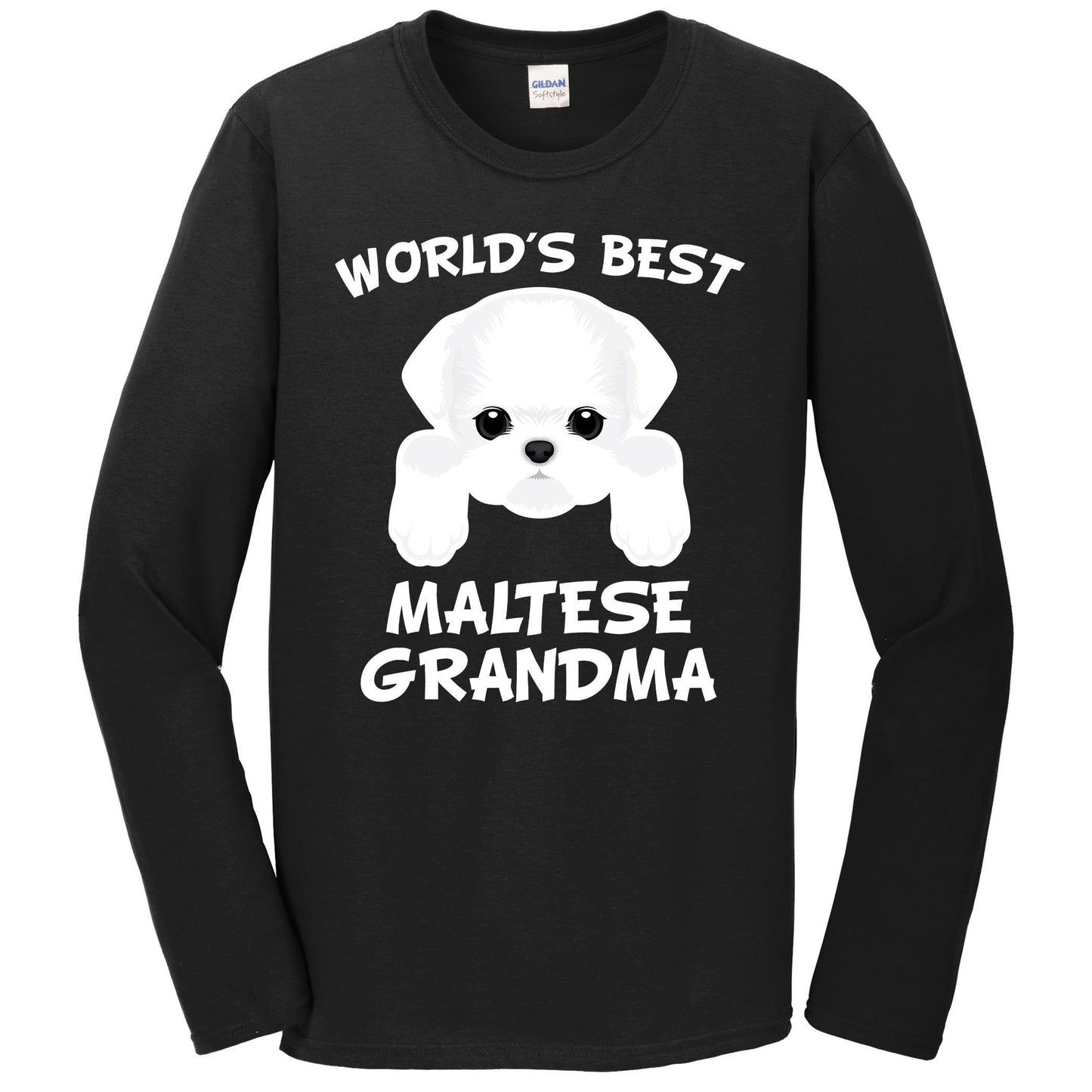 World's Best Maltese Grandma Dog Granddog Long Sleeve T-Shirt
