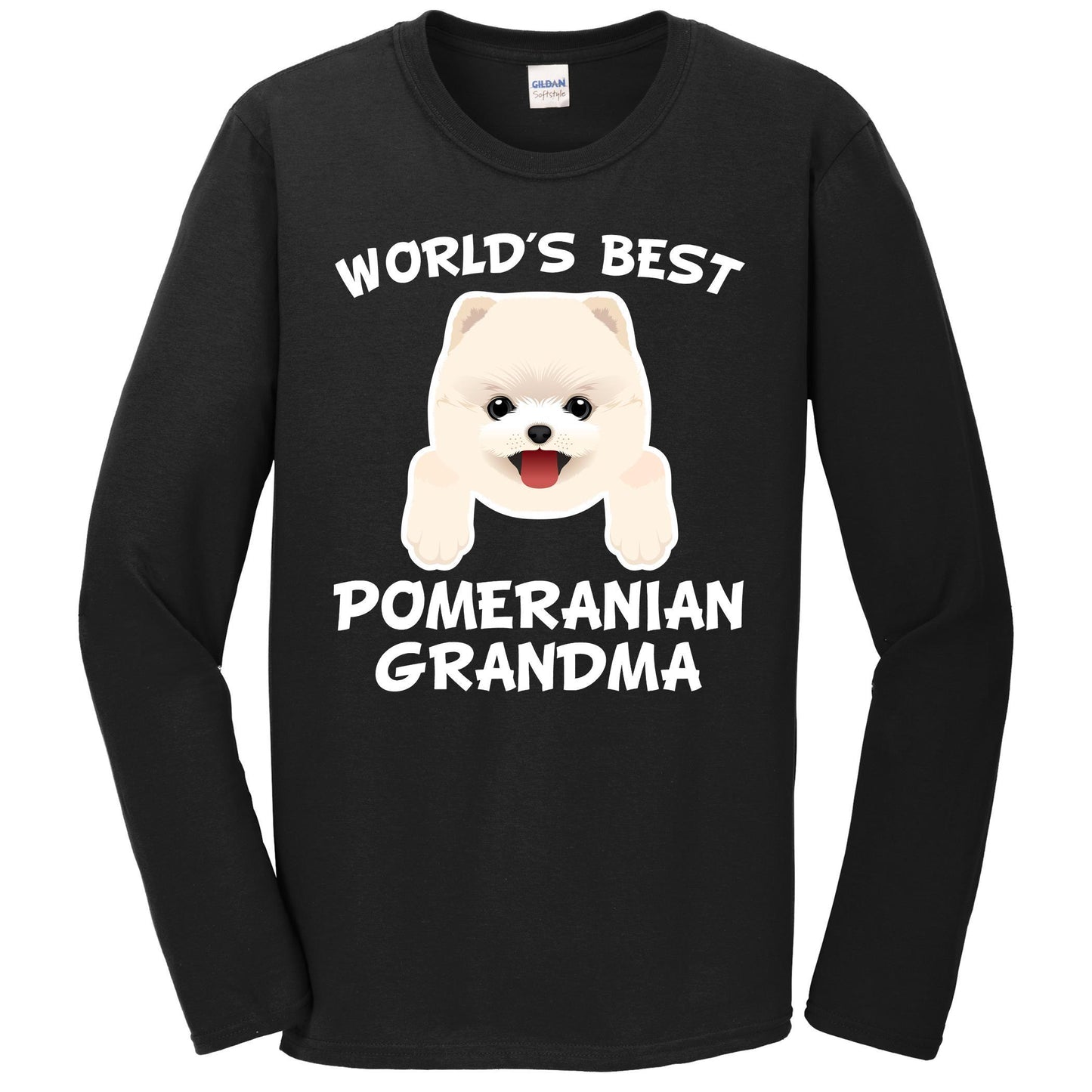 World's Best Pomeranian Grandma Dog Granddog Long Sleeve T-Shirt