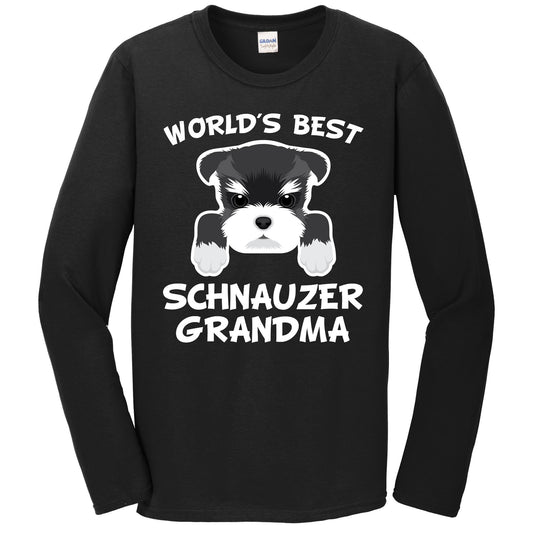 World's Best Schnauzer Grandma Dog Granddog Long Sleeve T-Shirt