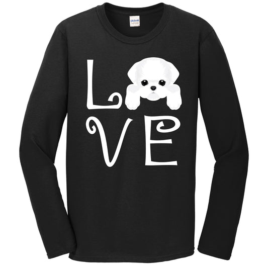 Maltese Love Dog Owner Maltese Puppy Long Sleeve T-Shirt