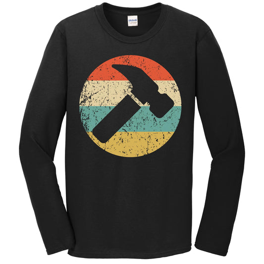 Carpenter Shirt - Vintage Retro Hammer Long Sleeve T-Shirt