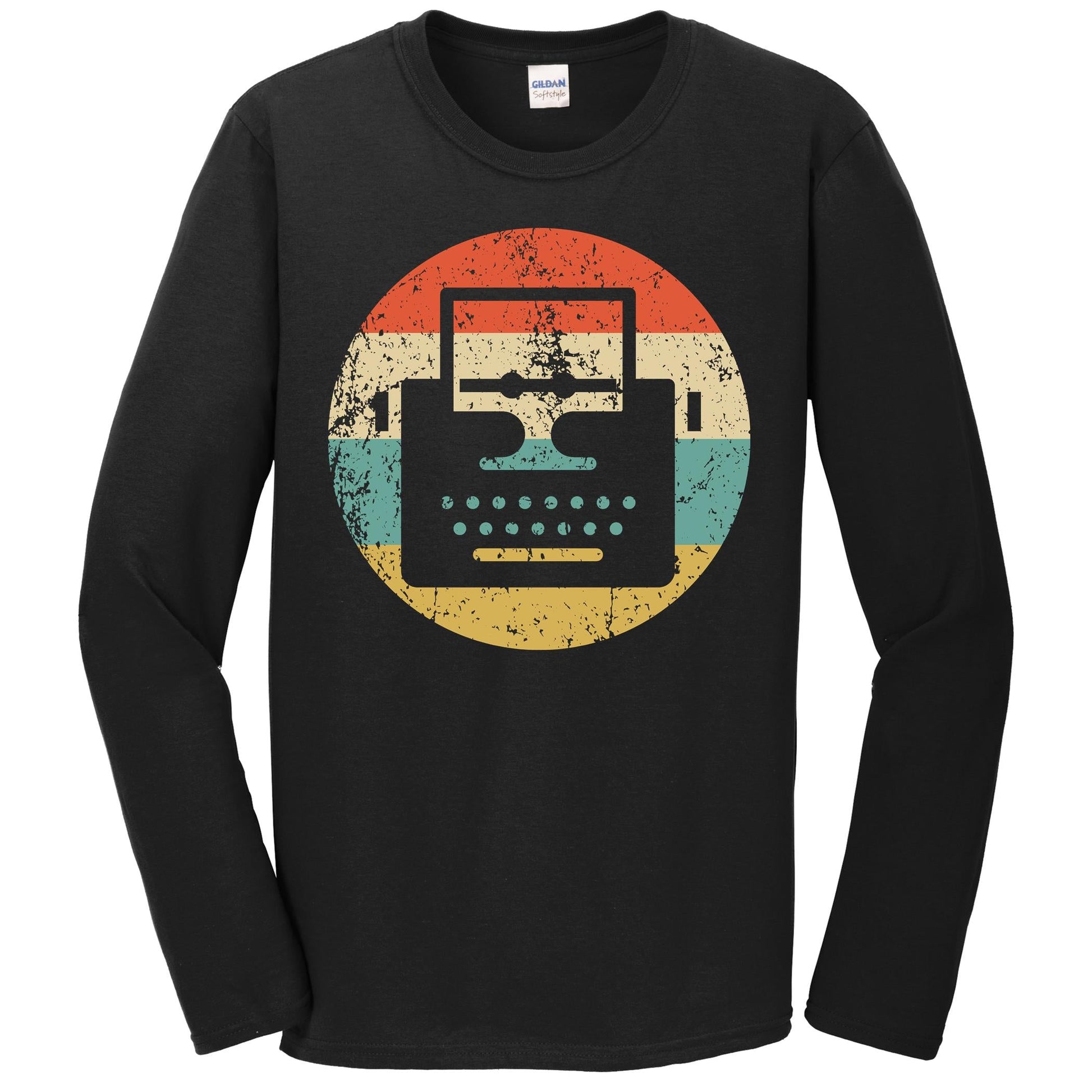 Writer Shirt - Vintage Retro Typewriter Long Sleeve T-Shirt