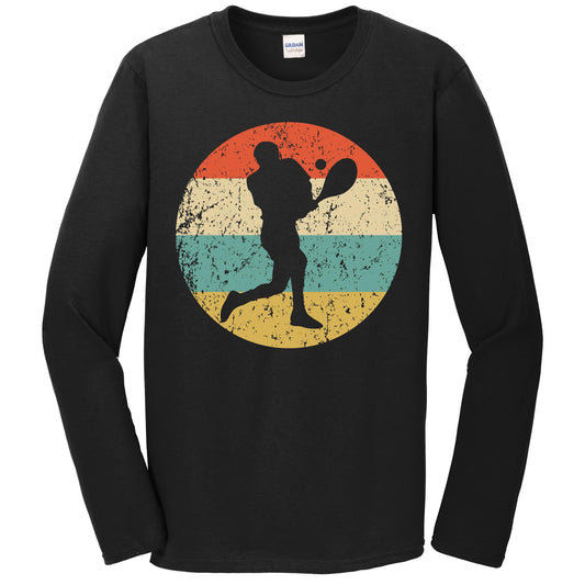 Tennis Shirt - Vintage Retro Tennis Player Long Sleeve T-Shirt