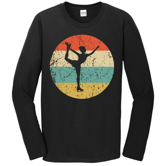 Figure Skating Shirt - Vintage Retro Figure Skater Long Sleeve T-Shirt