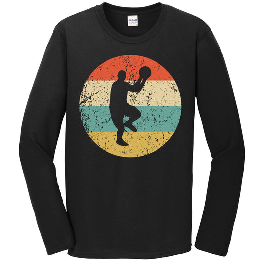 Basketball Shirt - Vintage Retro Basketball Player Long Sleeve T-Shirt