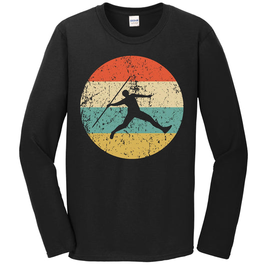 Javelin Throw Shirt - Vintage Retro Track And Field Long Sleeve T-Shirt