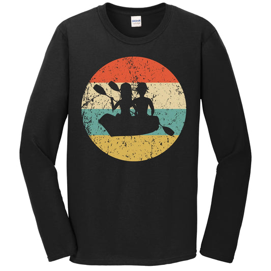 Canoeing Shirt - Vintage Retro Canoe Long Sleeve T-Shirt