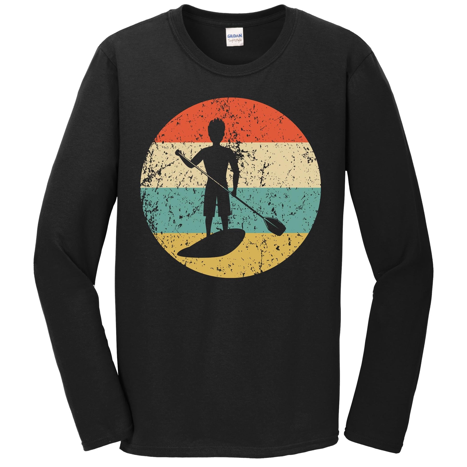 Paddleboarding Shirt - Vintage Retro Paddleboard Long Sleeve T-Shirt