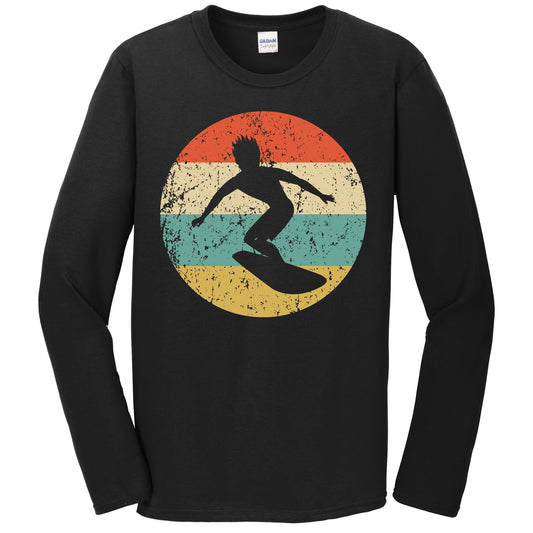 Surfing Shirt - Vintage Retro Surfer Long Sleeve T-Shirt